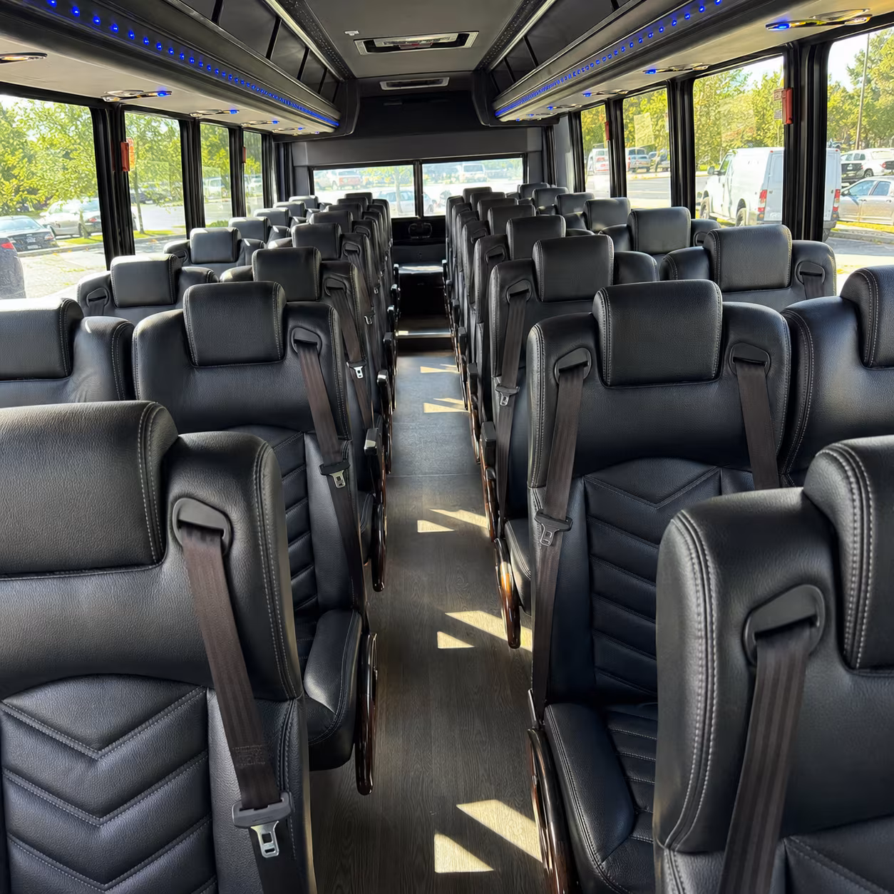 Irvine Airport Shuttle & Transportation party bus exterior