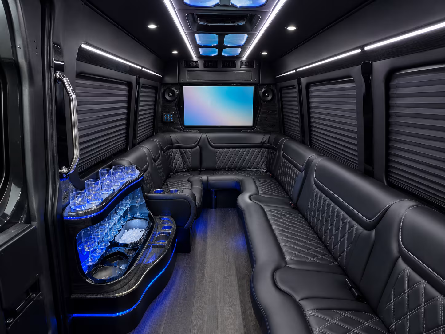Irvine Airport Shuttle & Transportation party bus exterior