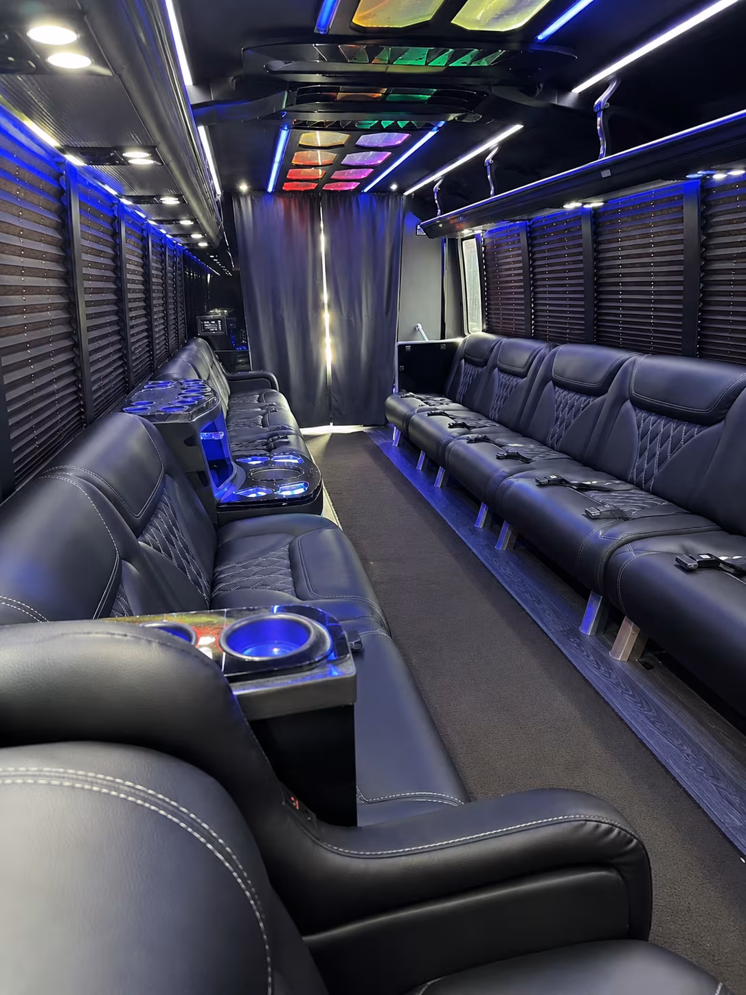 Irvine Birthday, Sweet 16, & Quinceañera Transportation party bus exterior