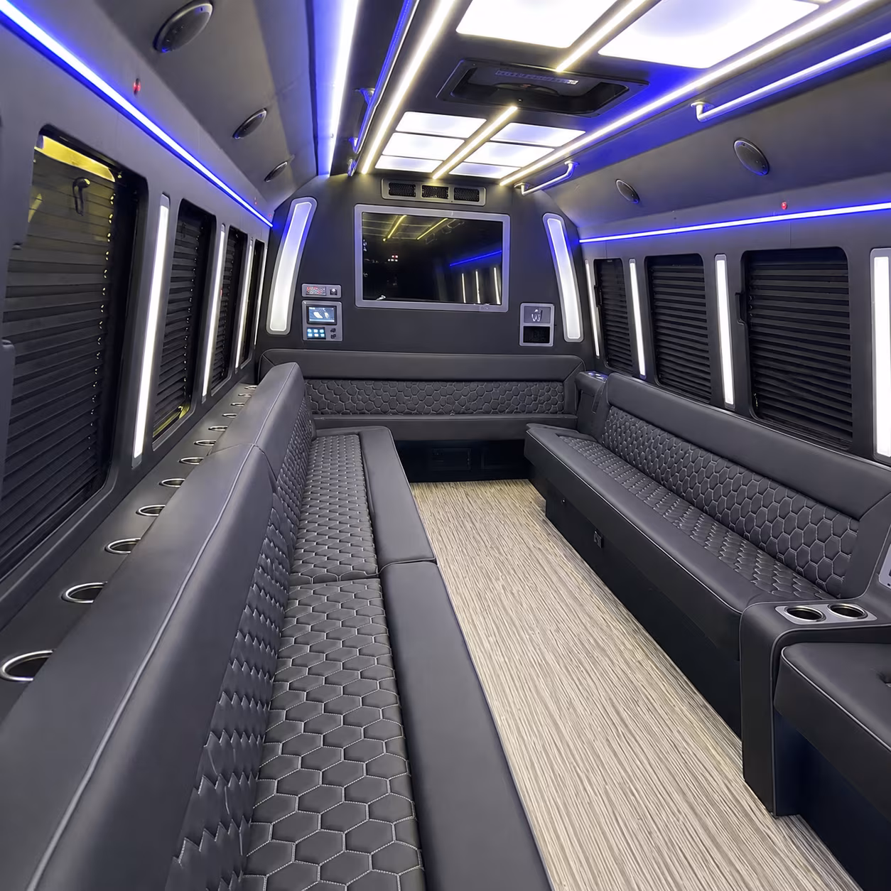 Irvine Concert & Music Festival Transportation party bus exterior
