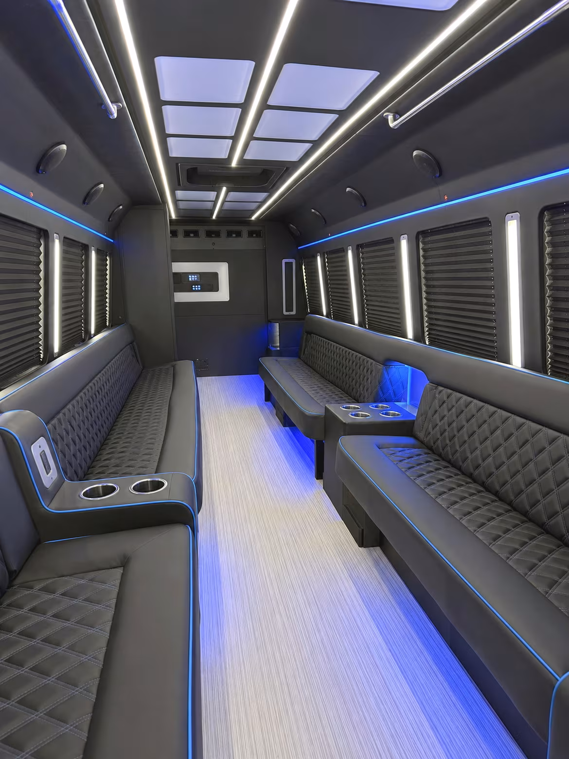 Irvine Private Event Transportation party bus interior