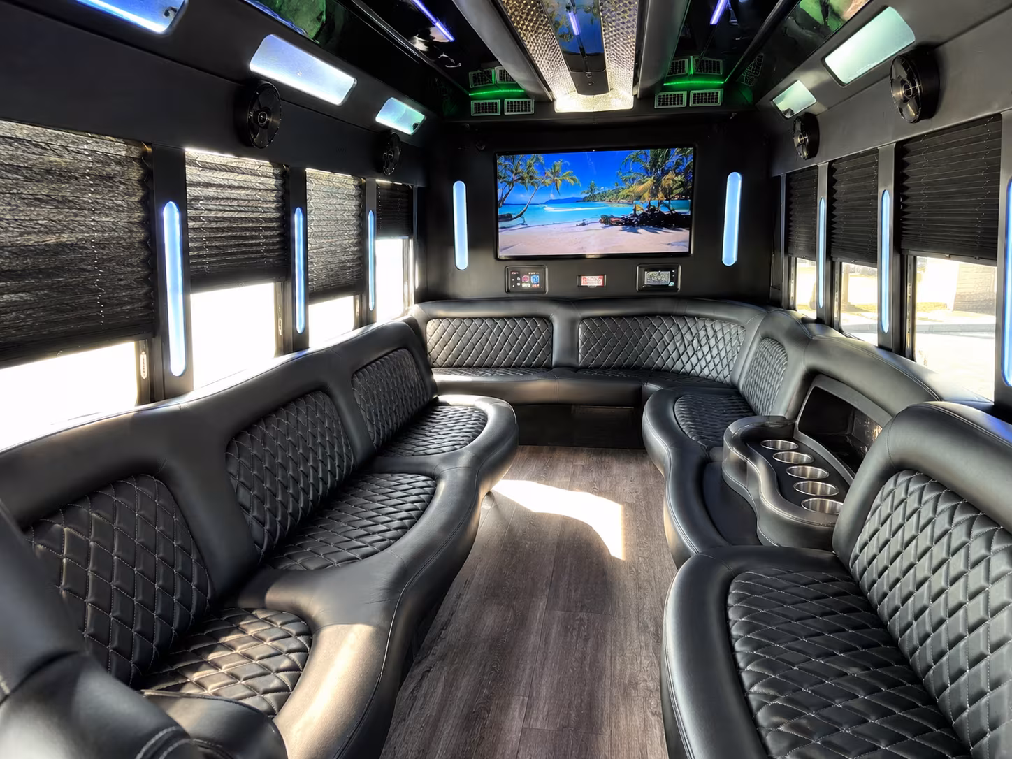 Irvine Prom & Homecoming Transportation party bus exterior