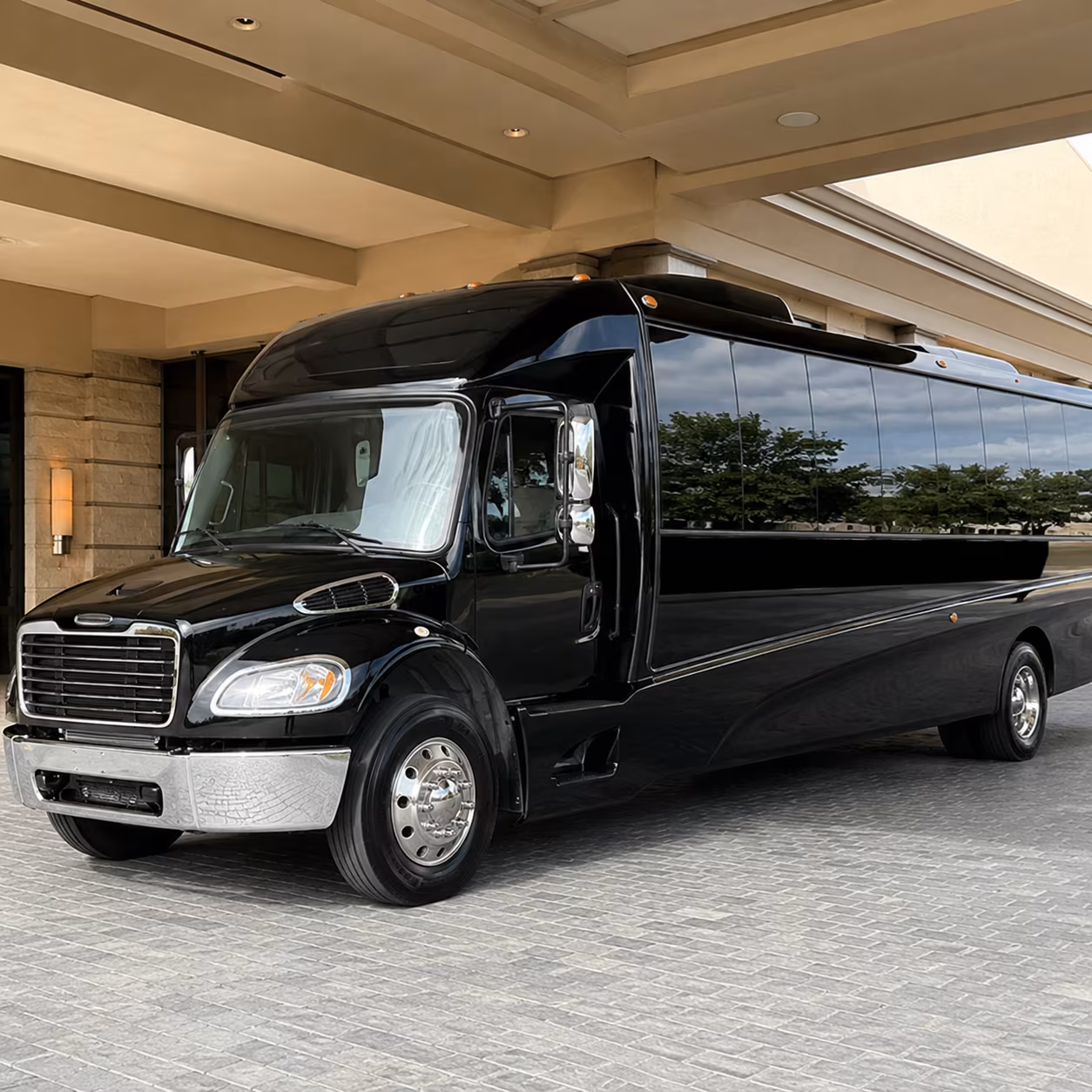 Irvine School Event Transportation party bus exterior