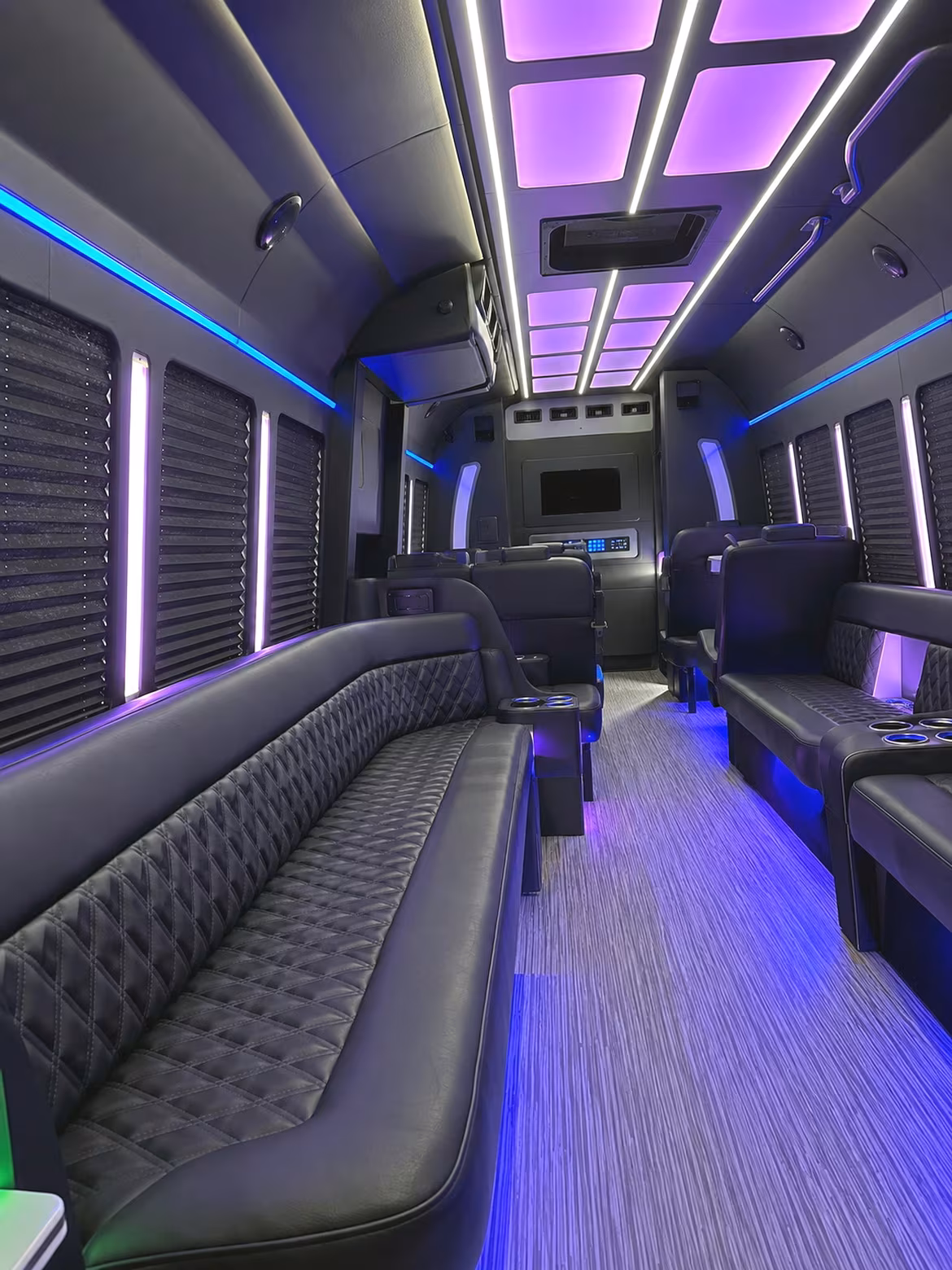 Irvine Sporting Event Transportation party bus interior