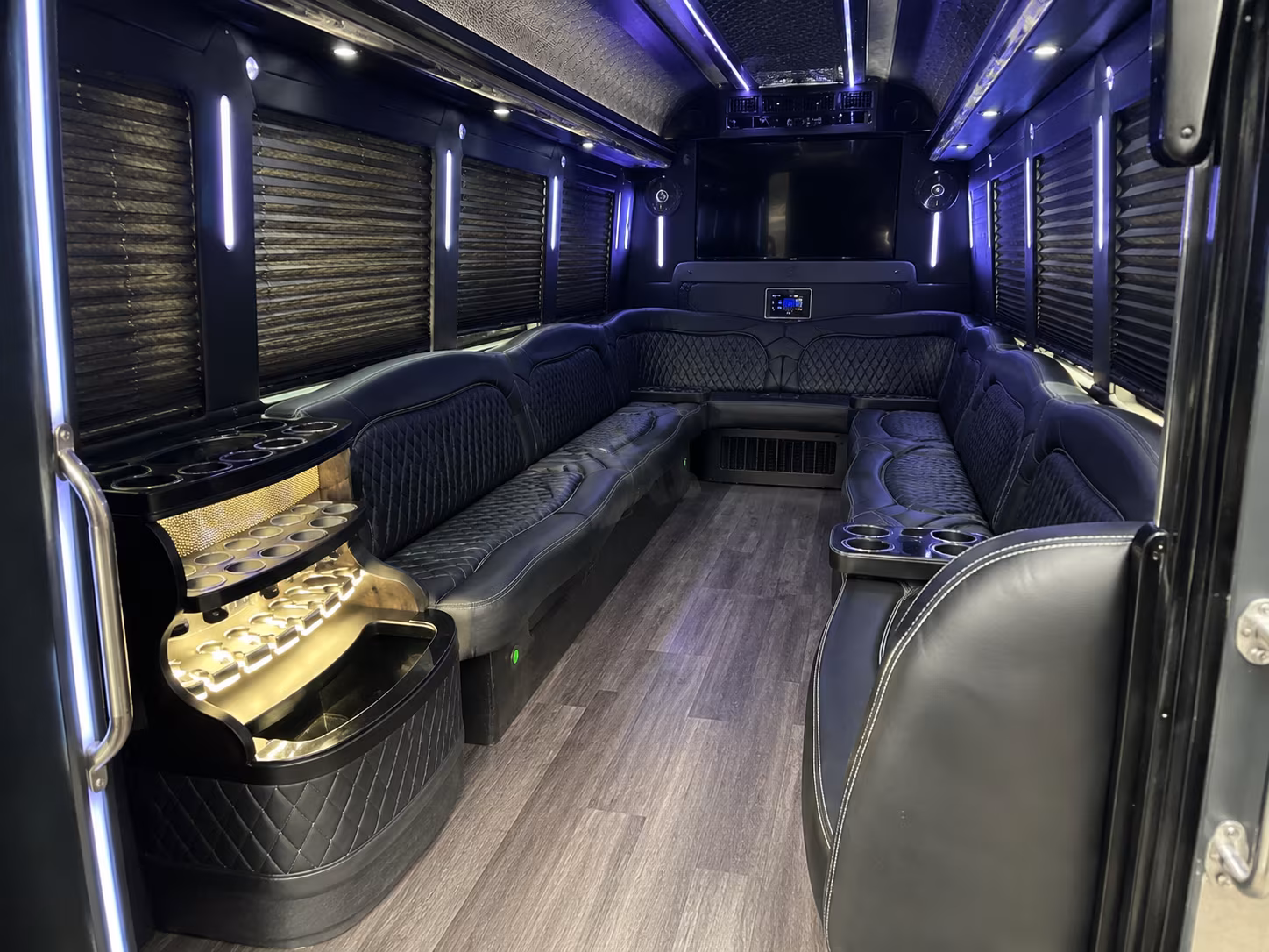 Irvine Sporting Event Transportation party bus exterior