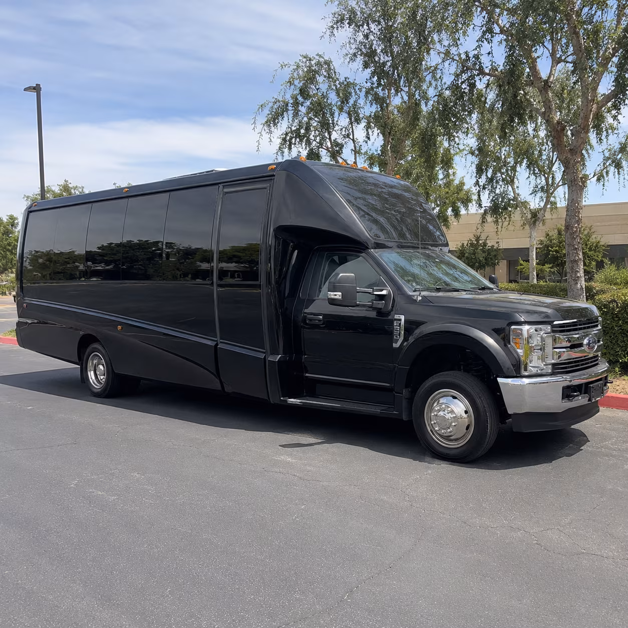 Irvine Wedding Transportation party bus exterior